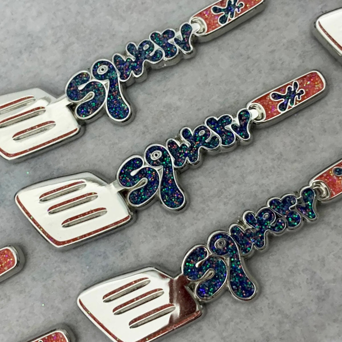 Spatula Friend Pin - Blue and Orange